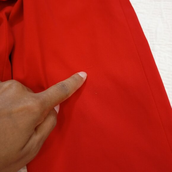 Zara Women Red Jacket Size M Full Zip Collared Lined Pockets Long Sleeve - Picture 10 of 16